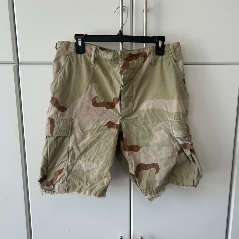 Propper Desert Camo Cargo Shorts Mens 35 Ripstop Military Combat Cut Off B599